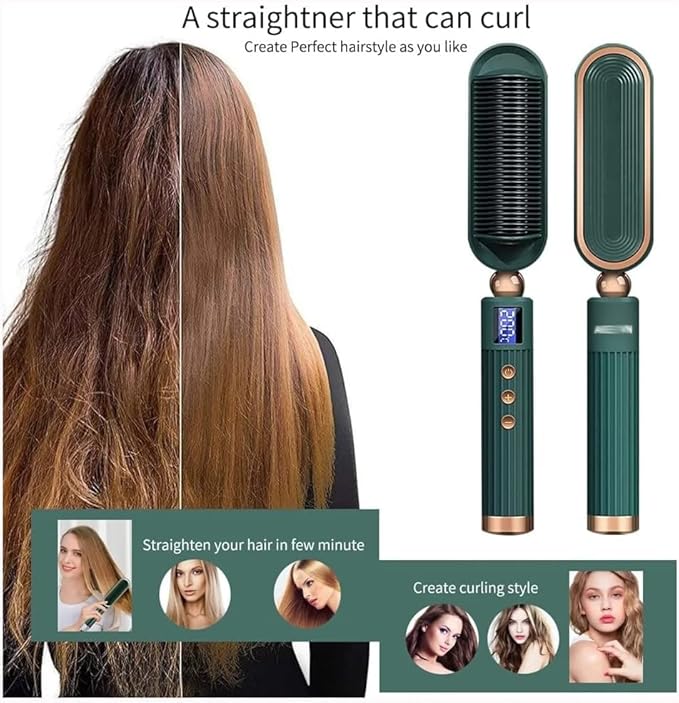 Hair Straightener Comb Seven-Speed Adjustable Smart Multifunctional Hair Curler Negative Ions Hairdressing Tool Styling