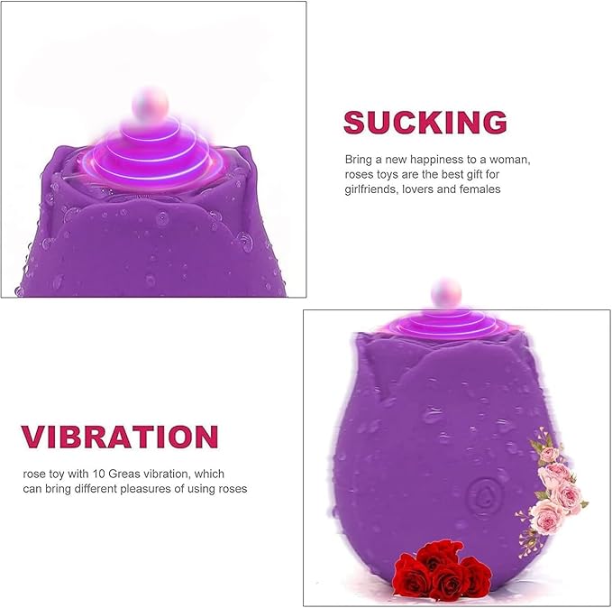 2026 Upgraded Version 10 Intense Suction Patterns 10 Continuous Insertion Rose Adult Tool 2025 Women Toys Automatic Electric Adult Toys Machine USB Rechargeable XJH-Purple53