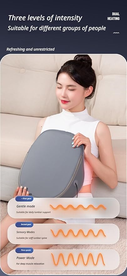 Back Massager for Pain Relief Shiatsu Neck and Back Massager with Heat for BackShoulders Multifunctional Massage PillowGift for Mom and Dad