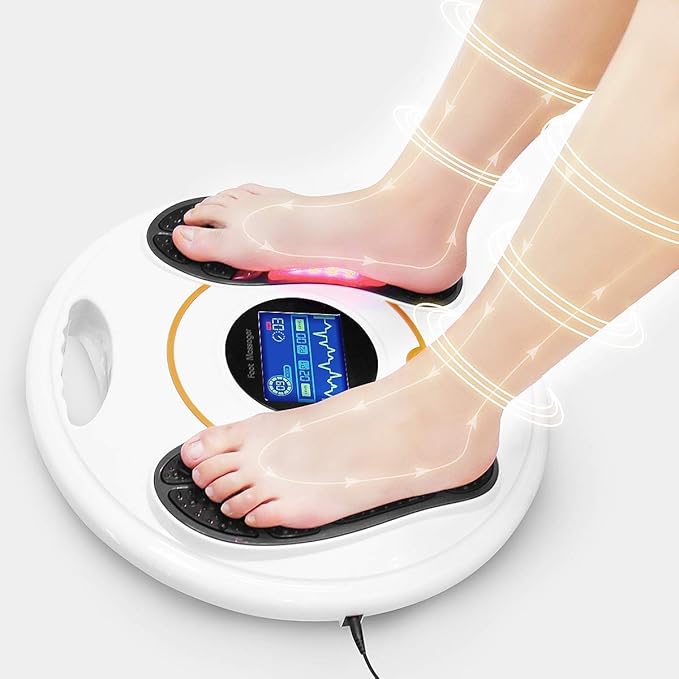 Foot Circulation Plus (FSA or HSA Eligible) - Medic Foot Massager Machine with TENS Unit EMS (Electrical Muscles Stimulator) Feet Legs Health for Neuropathy Diabetes Relieve Pains and Cramps RLS