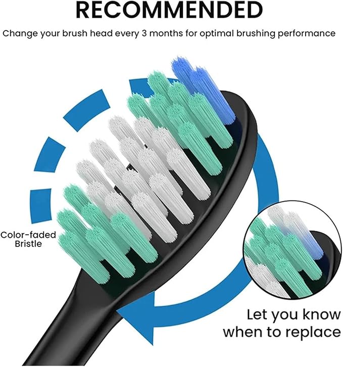 10 Pieces Large Brush Head Crescent-Shaped Bristles Compatible for Aquasonic Series Electric Toothbrush Soft Bristle Deep Clean Teeth(1)