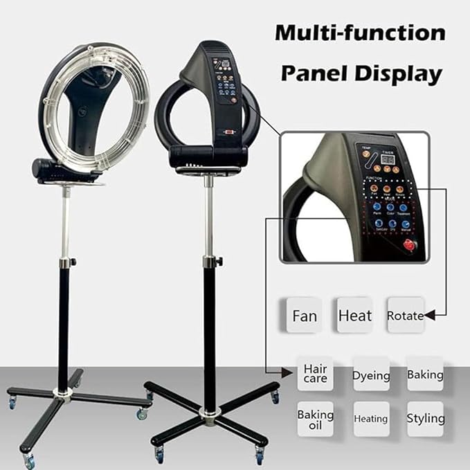 Hair Salon Color Processor Dryer with Rolling Base 6 Mode Conditioner/Perm for Hair Care at Salon and Home (800W)