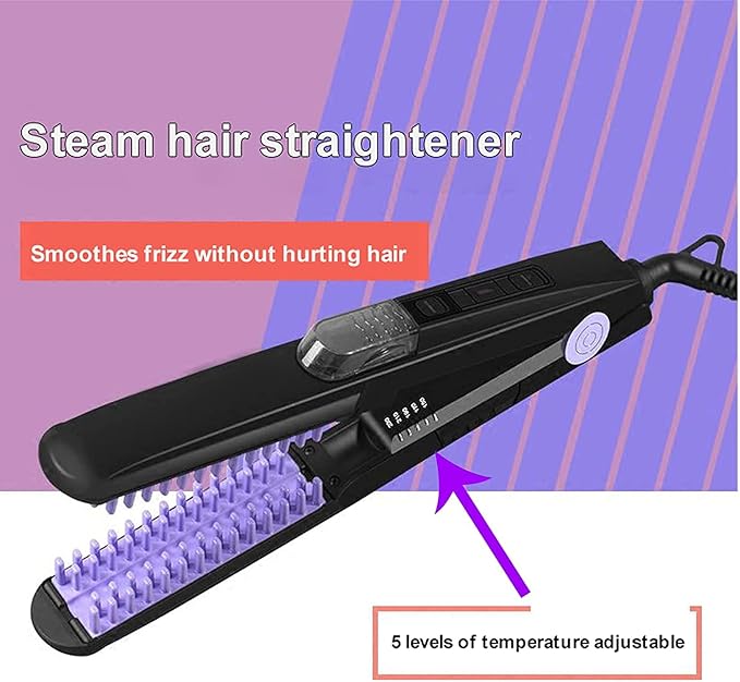 Hair Straightener Flat Iron with Ceramic Plates Temperature Controls 6 ft Cord