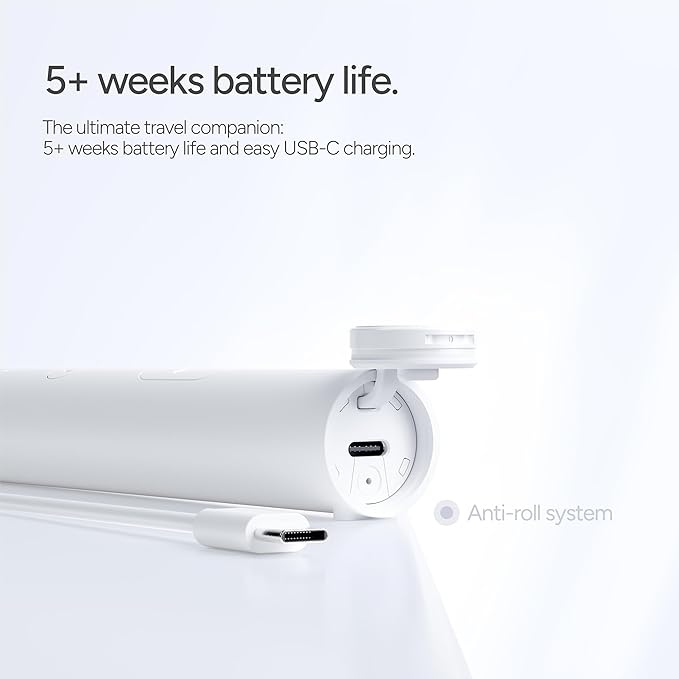 ORDO Lite Sonic Toothbrush Electric Toothbrushes with 35000 Pulses Per Min Dual Modes Over 5 Weeks Battery Smart Timer Waterproof USB C Snow