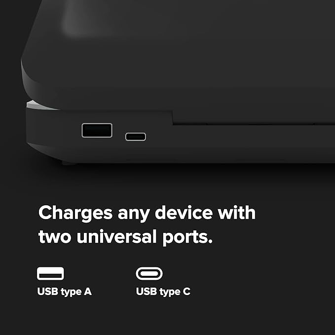 PhoneSoap 3 UV Cell Phone Sanitizer &amp Dual Universal Cell Phone Charger Box | Patented &amp Clinically Proven 360-Degree UV-C Light Sanitizer | Disinfects and Charges All Phones (Black)