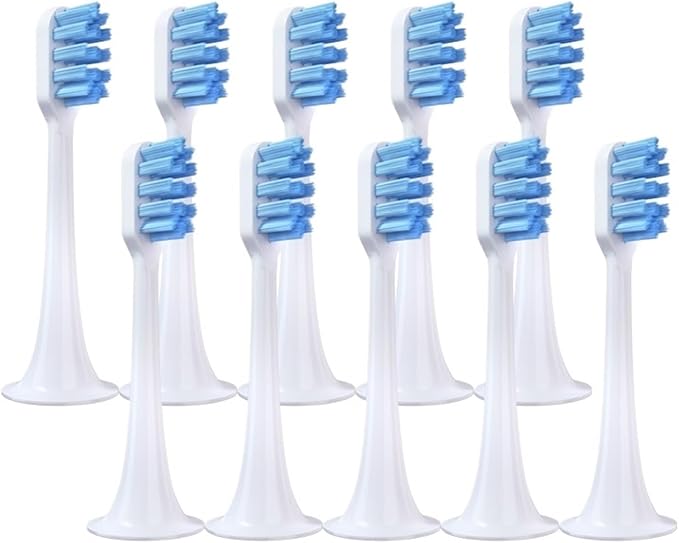 Compatible for Xiaomi Mijia T300 T500 T700 UltrasonicCompatible for Mi Electric Toothbrush Replacement Tooth Brush Head(Blue-Soft)