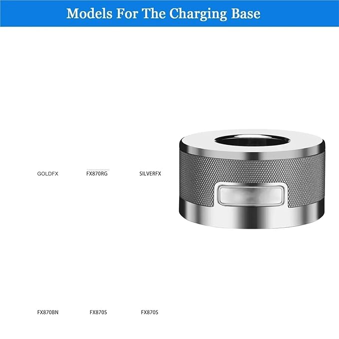 Compatible With BaBylissPRO Series Clipper FX870GFX870SFX870RGFX870BNFX8700REFX787RE Charger Stand Charging Base Trimmer Replace Electric Shaver Head Spare Parts.(Gold)