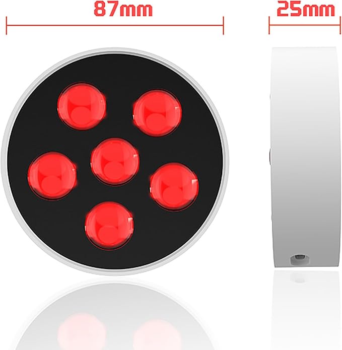 GOURIXIN Portable Red Light Therapy 6 Dual Chip LEDs Flicker Free Clinical Grade Panel 660nm 850nm Near Infrared Light 5-30 Minutes Time for Body Face