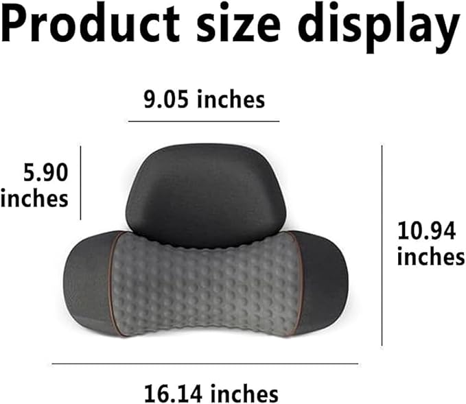 3 in 1 Neck Massager Pillow 3 in 1 Neck Massager 3-in-1 Necks Massagers Pillow Ergonomic Memory Foam Pillows for Necks and Shoulder Relax (Dark Gray-Plug in)