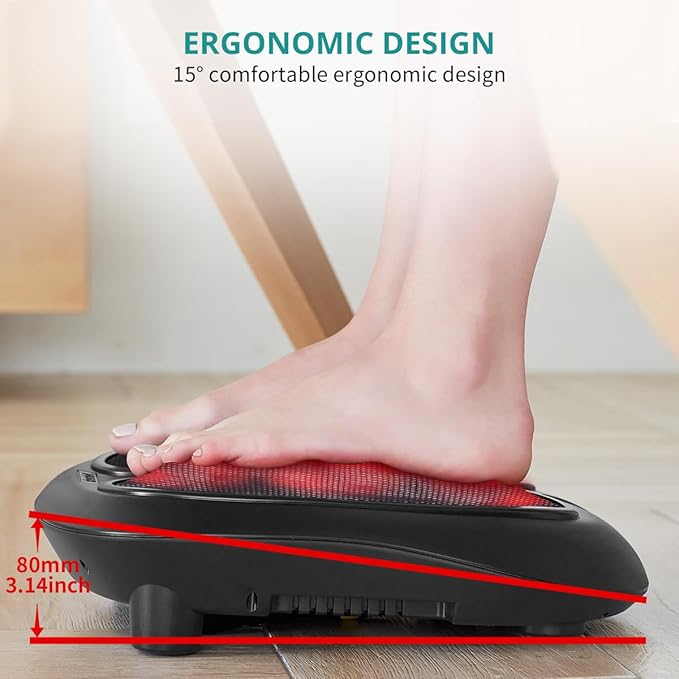 Nekteck Foot Massager with Heat Shiatsu Heated Electric Kneading Foot Massager Machine for Neuropathy Plantar Fasciitis Feet Massage for Pain Relief Circulation Ideal Gifts for Man Woman Her Him