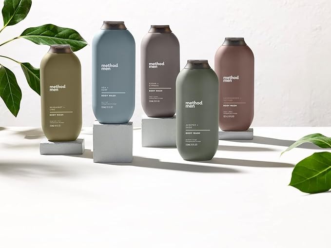 Method Men Body Wash Juniper + Sage Paraben and Phthalate Free 18 FL Oz (Pack of 6)
