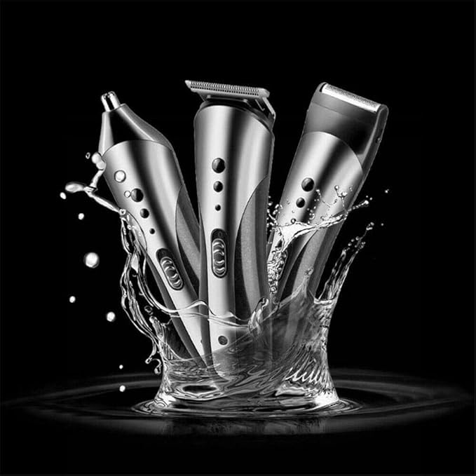 Professional Men Hair Clipper 3 in 1 Electric Trimmer Nose Hair Trimmer Shaver Styling Tools Rechargeable Cordless Grooming Kit