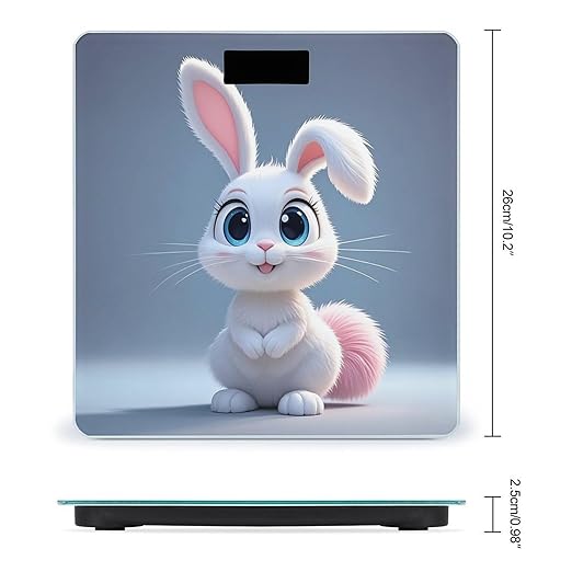 Bunny Scale for Body Weight Digital Bathroom Scale Toughened Glass High Precision Scales for Body Weight with Large LCD Backlight Display Weight Scales