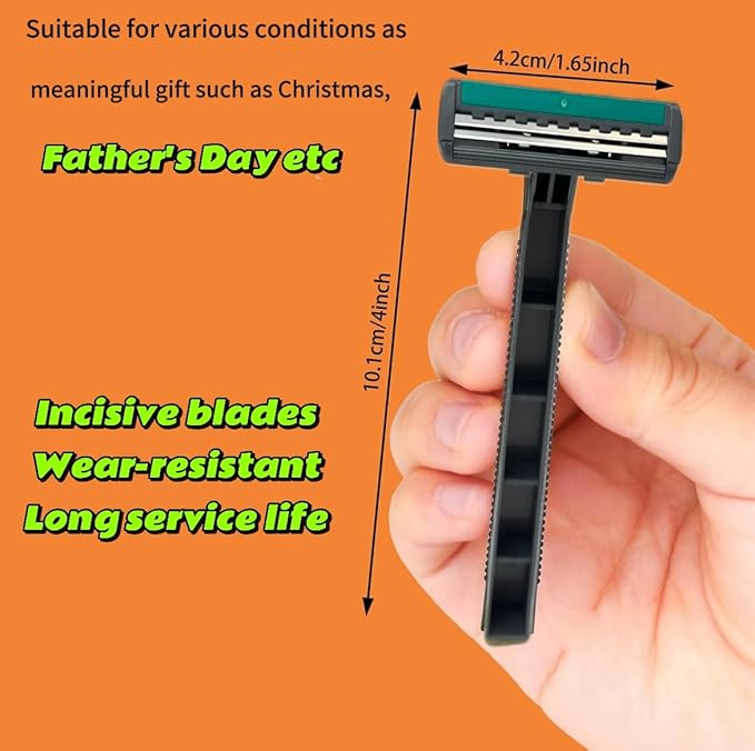 720 Pcs Disposable Twin Blade Razors with Safety Cap Stainless Steel Blades