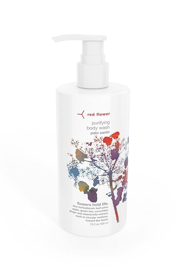 Red Flower Palo Santo Body Care Bundle – Purifying Body Wash &amp Softening Lotion (2-Piece Set)