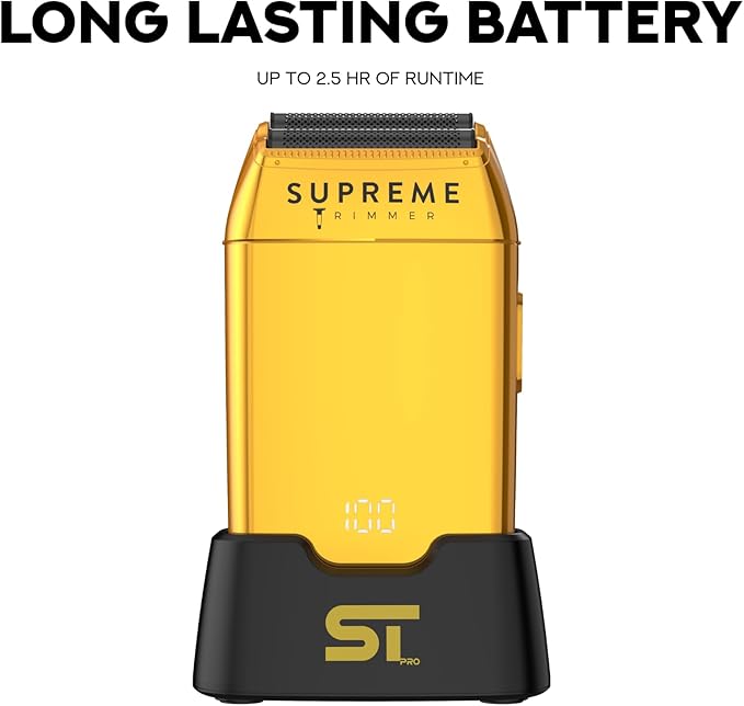 Supreme Trimmer Crunch STF602 – Waterproof Double Foil Shaver for Men | 150 Min Runtime Wet/Dry Cordless &amp Corded Electric Razor | Hypoallergenic Foils for Face Head &amp Stubble