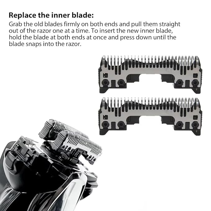 Latest Updated 2X Razor Inner Cutter Blade Replacement for Panasonic ES8156 ES8155 ES8093 ES8092 WES9064 WES9064P WES9064Y Shaver Head