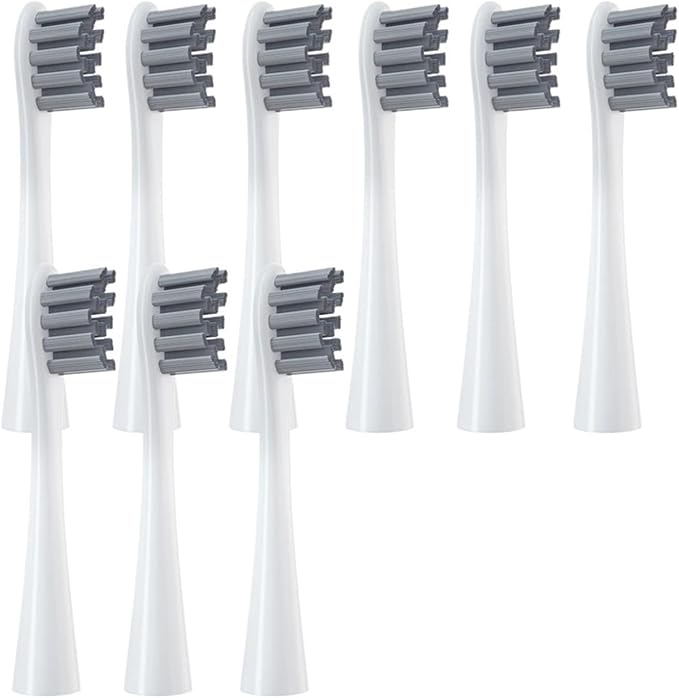 Replacemen Brush Heads Compatible for Flow/X Pro/F1/Z1/One/Air2 Electric Toothbrush(9 Grey)