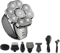 Electric Shavers for Men 6 in 1 Men's Bald Head Electric Shaver 9 Blades Floating Heads Beard Nose Ear Hair Trimmer Clipper Facial Brush Rechargeable Razor