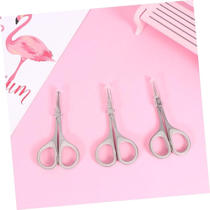 Baluue 6pcs Nose Hair Scissors for Women Men Eyebrow Trimmer Vibrissa Scissor Stainless Steel Scissors Beauty Care