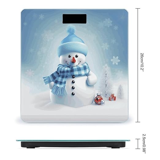 Cute Snowman Bathroom ScaleHighly Accurate Digital Weighing Machine for People Bright LED Display Weight Scale for The Aldult Home Use