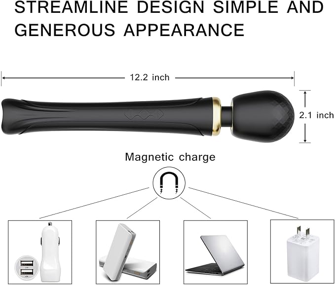 Handheld Massager-Cordless Vbrating Massagers-Travel-Quiet-Relax Body Muscles-Perfect Back Legs Hand Pains and Sports