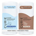 Curie Natural Deodorant for Women - Coconut Nectar + Santal Sage - Aluminum Free Clean Sustainable Vegan Paraben Free (2pk)