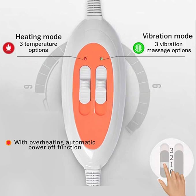 Electric Slimming Belt with Hot Compress360° Full CircleHeating4 Massage Modes Widening Relieve Belly Waist Pain Must Plug in Use Free Measuring Ruler for Women &amp Men