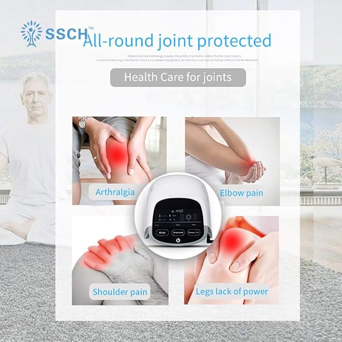 on Knee Pain Relief Laser Therapy Device with LED Light Heating Airbag Massage Heated Foot Massager Machine Leg Spa Water Large Feet Bath Shiatsu Deep-Kneading Plantar Fasciitis Tired Muscles