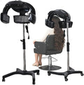 Professional Salon Hair Dryer &amp Steamer with Adjustable Timer &amp Temperature 800w Stand-Up Hair Dryer for Home Use Mobile Base for Hair Coloring Deep Conditioning &amp Perming Black