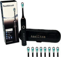 Amailtom Electric Toothbrush with Travel Case Sonic Type for Adults &amp Teens 6 Modes 40000 VPM Electric Motor IPX7 Waterproof 2 Minutes Timer