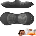 Portable 3-in-1 Rechargeable Pillow: Triple Fusion Back Massager Smooth Spine Massager Sciatica &amp Lumbar Massager with Heat Vibration Traction