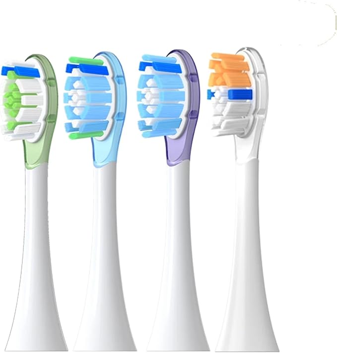 Compatible for Philips Diamond Series Replacement Brush Heads - HX6064/HX6930/HX6730 Sonic Toothbrush Vacuum Nozzle A3(8 Blue A3)