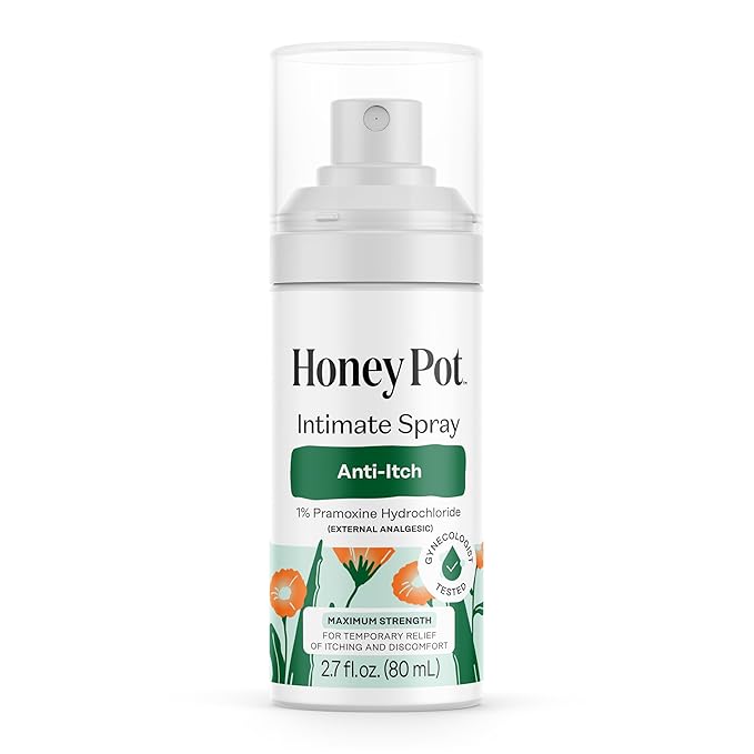The Honey Pot Company - Feminine Anti-Itch Soothing Wash &amp Anti-Itch Spray Bundle - At Home or On the Go Wash &amp Medicated Spray to Relieve Itching &amp Discomfort - Maximum Strength - Feminin
