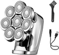 Head Shaver for Men 8 Head Wet Dry Electric Shaver for Men Washable Beard Electric Razor Head Bald Shaving Machine Rechargeable