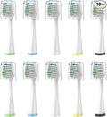Replacement Brush Heads for Smile Bright Platinum Sonic Electric Toothbrush Soft Bristles 10-Pack with Covers
