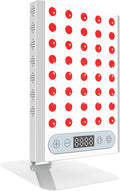 Red Light Therapy Panel for Face 660nm &amp 850nm Infrared Red Light Therapy for SkinDual-Channel dimming and 0-60 Minute Timer Function with Stand Suitable for Daily Health red Light Therapy