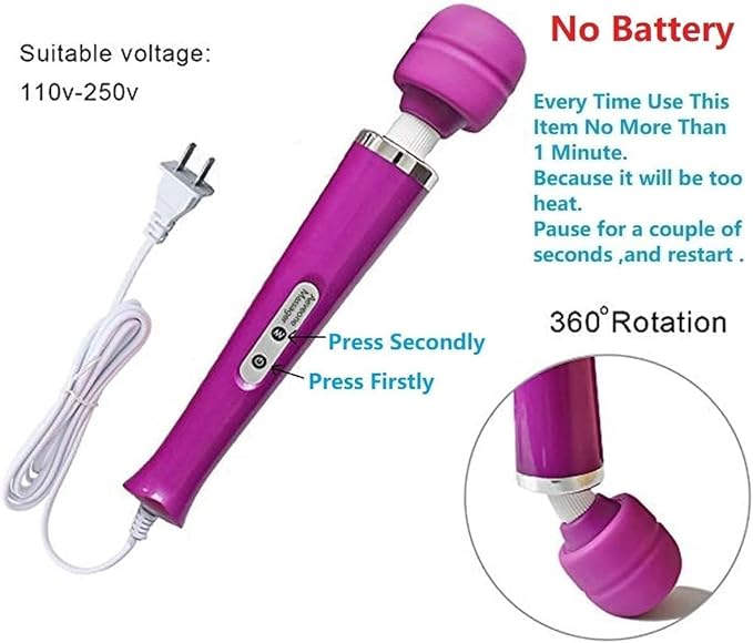 Vibrating Massager Powerful Electric Back for Sports Recovery Muscle Aches Body Pain Shoulder Foot Massage (Purple Big Massage)