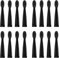 16pcs Replacement Brush HeadsCompatible for J110 / J209Toothbrush Soft Head Deep Clean(16pcs Black Head)