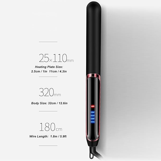 Yinhing Hair Straightener Ceramic Flat Iron with Adjustable Temperature 140-200 for Straight and Curly Hair with Essential Oil Use for Nourishment