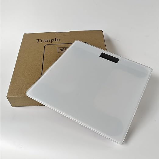 Weighing Scales for Bathroom Precise Digital Weighing Device for Individuals Compact Design LED Screen Highly Accurate Digital Bathroom Body Scale Measures Weight up to 180kg White