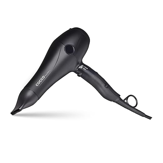 Cocco Nano Pro Hair Dryer Ultra Lightweight Ionic Intel System Ceramic Spheres Technology Professional Performance Black