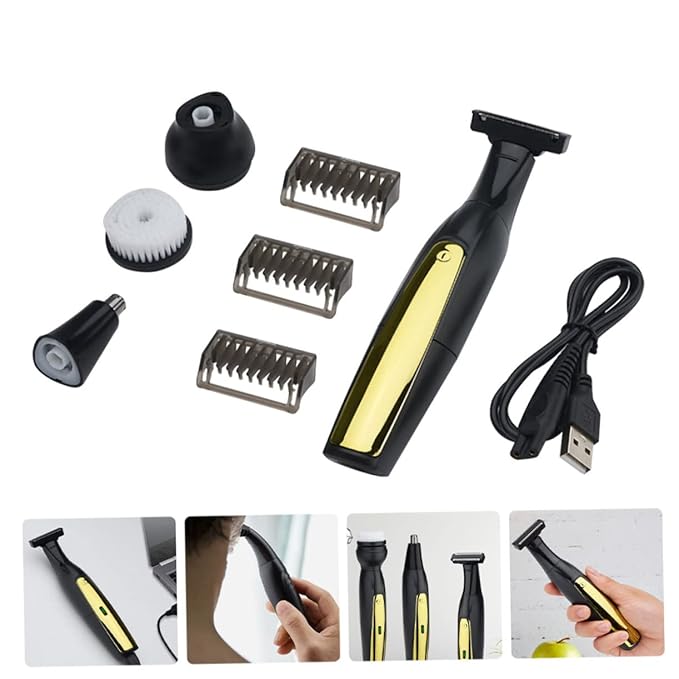 1set Electric Face Trimmer for Men Portable Travel Electric Shaver Usb Rechargeable Design Multi-functional Grooming Tool for Facial Nose Hair Trimming