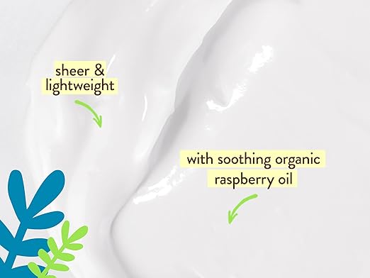 Babo Botanicals Daily Sheer Mineral Face Sunscreen Lotion SPF40 - Natural Zinc Oxide &amp Titanium Dioxide - 70% Organic Ingredients - Raspberry Oil &amp Aloe Vera - Fragrance Free - For Face - For