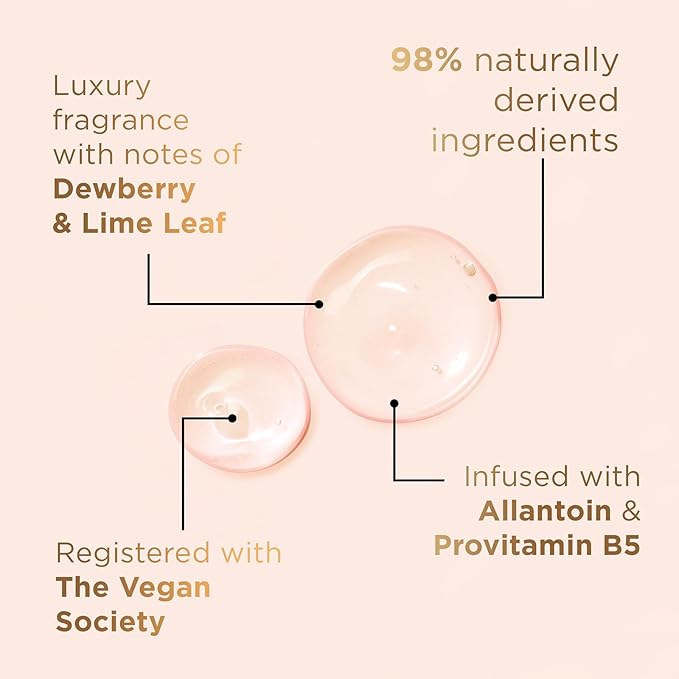 Baylis &amp Harding Kindness + Salicylic Acid Cleanse &amp Glow Dewbury &amp Lime Leaf Fragrance 16.9 fl. oz Body Wash (Pack of 3) - Biodegradable Formula - Vegan Friendly