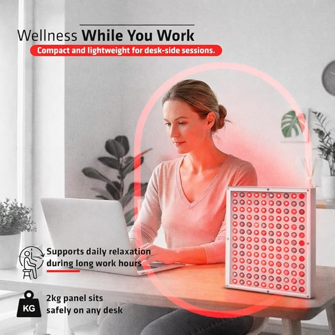 Red Light Therapy for Face &amp Body120‑LED Red/Infrared Healing Lamp for Skin Pain Relief Muscle Recovery Yoga &amp Workout Support