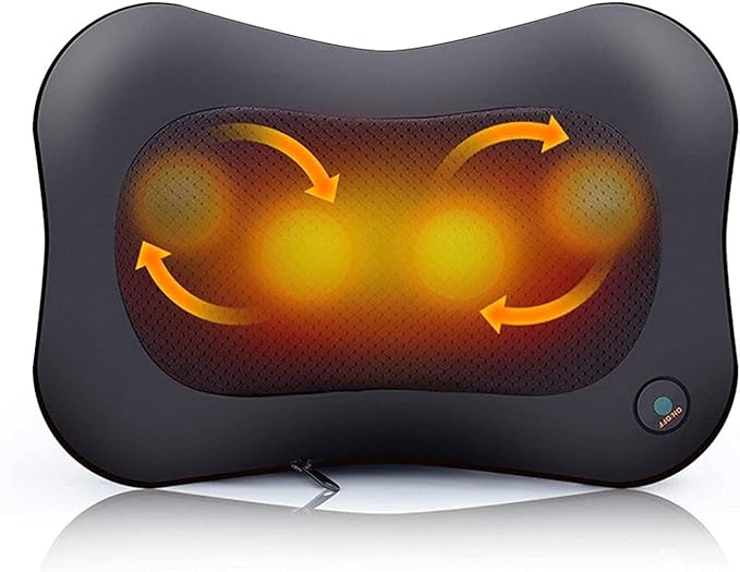 TOEWOE Back and Neck Massager with Heat Deep Tissue Kneading Massager Electric Back Massage Pillow for Back Neck Shoulders Legs Foot Body Muscle Pain Relief