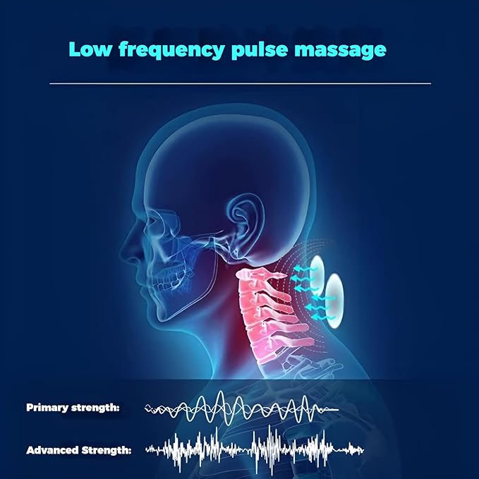 Multifunctional Cervical Traction Device Electric Neck Stretcher Dynamic Neck Stretching Function Electrotherapy And Heat Therapy To Relieve Neck Pain 3 Massage Modes For Home Use (Black)