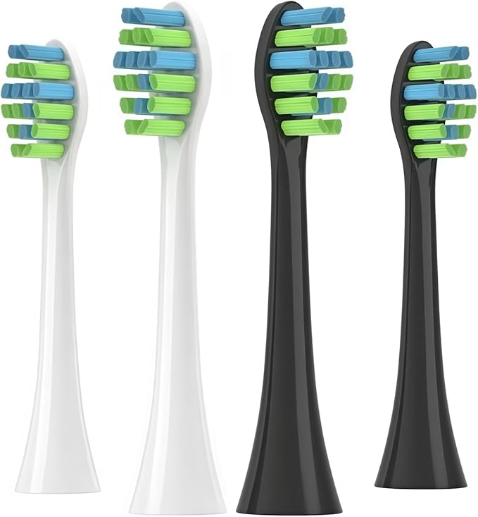 Replacement Brush Heads Compatible with 7AM2M AM101/AM105 Sonic Electric Toothbrush Vacuum Soft Bristle Nozzles(16PCS Black)