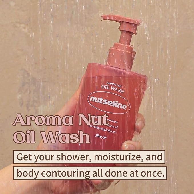 Aroma Nut Slim Fit Oil Wash-Korean Skin Care for Body Contouring Cellulite Reduction and Moisturizing Dry Skin contains a blend of 11 essential aroma oils(315ml / 10.6 fl oz.)